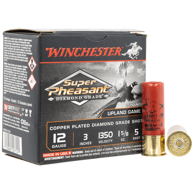 Winchester Ammo SPDG1235 Super Pheasant Diamond Grade 12 Gauge 3" 1 5/8 oz 1350 fps 5 Shot Winchester Ammo SPDG1235 Super Pheasant Diamond Grade 12 Gauge 3" 1 5/8 oz 1350 fps 5 Shot