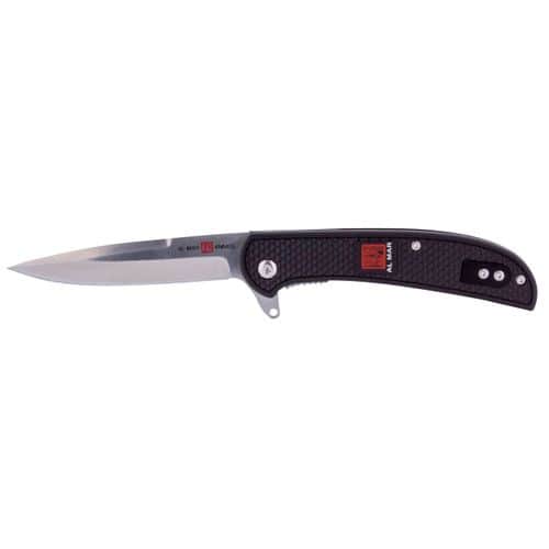 AL Mar Knives AMK4122 Ultralight 2.75" Folding Talon Plain Satin 8Cr13MoV SS Blade FRN Black Handle AL Mar Knives AMK4122 Ultralight 2.75" Folding Talon Plain Satin 8Cr13MoV SS Blade FRN Black Handle