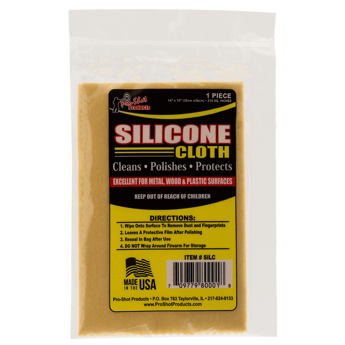 Pro-Shot Silicone Cleaning Cloth Cotton 14"x15" Pro-Shot Silicone Cleaning Cloth Cotton 14"x15"