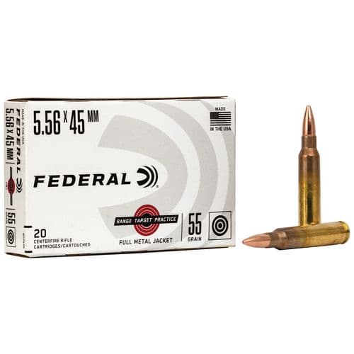 Federal RTP556 Range and Target 223 Rem 55 gr Full Metal Jacket (FMJ) 20 Bx/ 25 Cs Federal RTP556 Range and Target 223 Rem 55 gr Full Metal Jacket (FMJ) 20 Bx/ 25 Cs