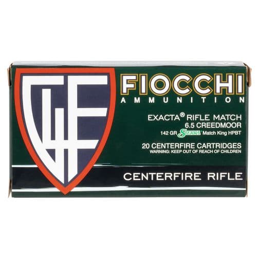 Fiocchi 65CMMKC Hyperformance 6.5 Creedmoor 140 gr Sierra MatchKing Hollow Point Boat-Tail 20 Bx/ 10 Cs Fiocchi 65CMMKC Hyperformance 6.5 Creedmoor 140 gr Sierra MatchKing Hollow Point Boat-Tail 20 Bx/ 10 Cs