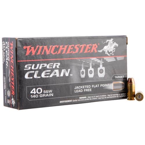 Winchester Ammo SC40NT Super Clean 40 S&W 140 gr Jacketed Flat Point Super Clean (JFPSC) 50 Bx/ 10 Cs Winchester Ammo SC40NT Super Clean 40 S&W 140 gr Jacketed Flat Point Super Clean (JFPSC) 50 Bx/ 10 Cs