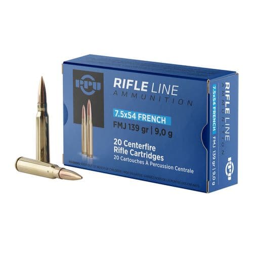 PPU Metric Rifle 7.5x54 French 139 gr Full Metal Jacket - PP7F PPU Metric Rifle 7.5x54 French 139 gr Full Metal Jacket - PP7F