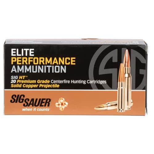 Sig Sauer E65CH120 Elite Copper Hunting 6.5 Creedmoor 120 gr Jacketed Hollow Point (JHP) 20 Bx/ 10 Cs Sig Sauer E65CH120 Elite Copper Hunting 6.5 Creedmoor 120 gr Jacketed Hollow Point (JHP) 20 Bx/ 10 Cs