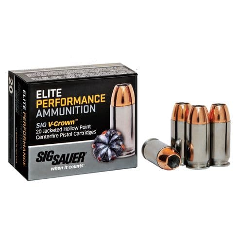 Sig Sauer E357S120 Elite V-Crown 357 Sig 125 gr Jacketed Hollow Point (JHP) 20 Bx/ 10 Cs Sig Sauer E357S120 Elite V-Crown 357 Sig 125 gr Jacketed Hollow Point (JHP) 20 Bx/ 10 Cs