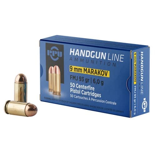 PPU Handgun 9x18 Makarov 93 gr Full Metal Jacket (FMJ) - PPH9MF PPU Handgun 9x18 Makarov 93 gr Full Metal Jacket (FMJ) - PPH9MF