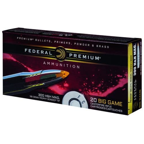 Federal P300HTT1 Premium 300 H & H Mag 180 GR Trophy Bonded Tip (TB) 20 Bx/ 10 Cs Federal P300HTT1 Premium 300 H & H Mag 180 GR Trophy Bonded Tip (TB) 20 Bx/ 10 Cs
