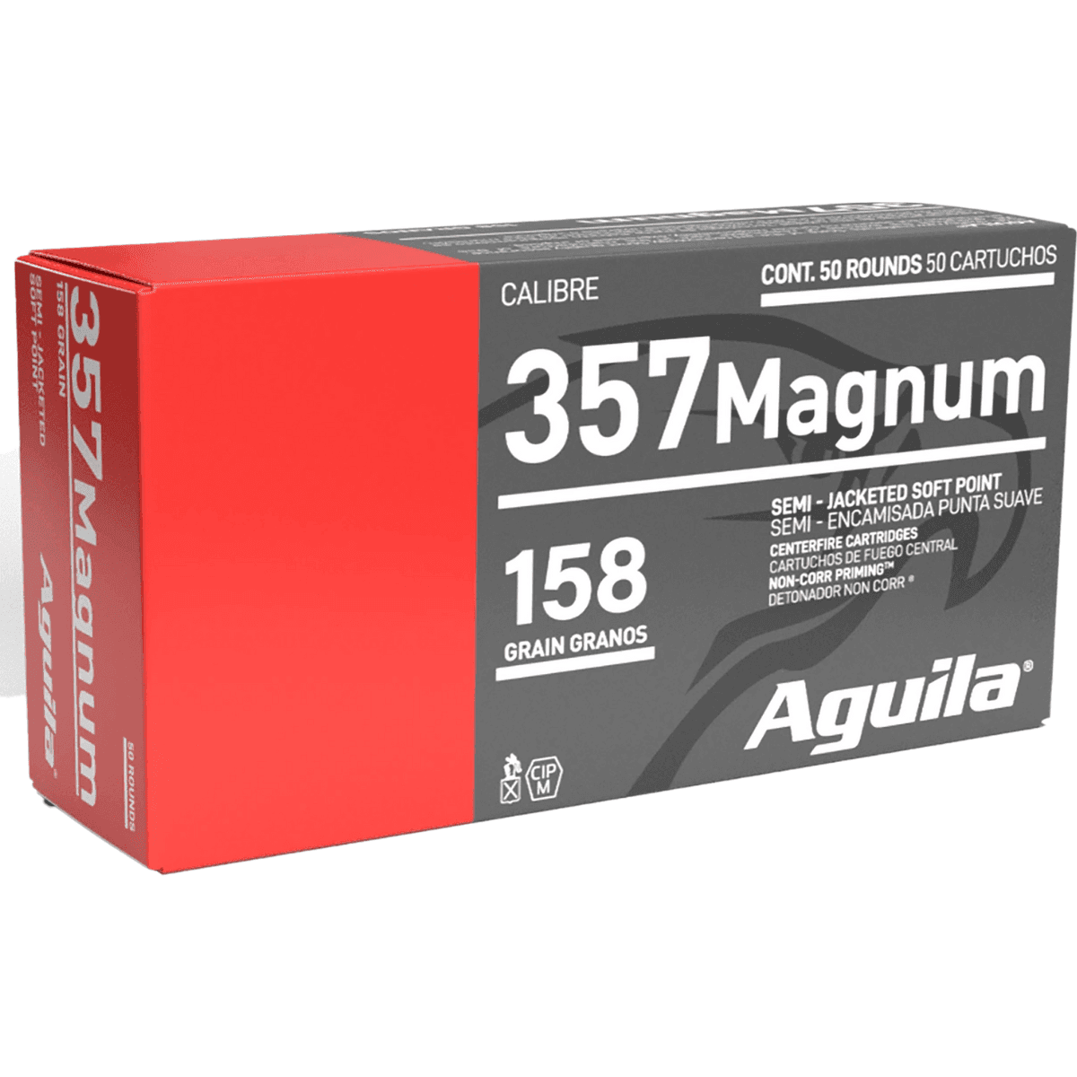 Aguila Target&Range 357 Mag Semi Jacketed Soft Point 158 grain, 50 Per Box - 1E572823 Aguila Target&Range 357 Mag Semi Jacketed Soft Point 158 grain, 50 Per Box - 1E572823
