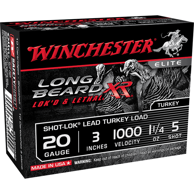 Winchester Ammo STLB2035 Long Beard XR Shot-Lok 20 Gauge 3" 1 1/4 oz 5 Shot 10 Per Box Winchester Ammo STLB2035 Long Beard XR Shot-Lok 20 Gauge 3" 1 1/4 oz 5 Shot 10 Per Box