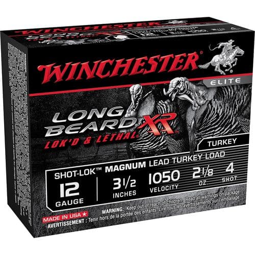 Winchester Ammo STLB12LM4 Long Beard XR Shot-Lok Magnum 12 Gauge 3.5" 2 1/8 oz 4 Shot 10 Bx/ 10 Cs Winchester Ammo STLB12LM4 Long Beard XR Shot-Lok Magnum 12 Gauge 3.5" 2 1/8 oz 4 Shot 10 Bx/ 10 Cs