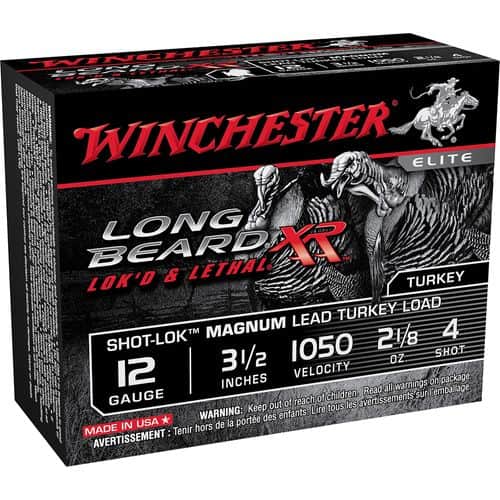 Winchester Ammo STLB12LM4 Long Beard XR Shot-Lok Magnum 12 Gauge 3.5" 2 1/8 oz 4 Shot 10 Bx/ 10 Cs Winchester Ammo STLB12LM4 Long Beard XR Shot-Lok Magnum 12 Gauge 3.5" 2 1/8 oz 4 Shot 10 Bx/ 10 Cs