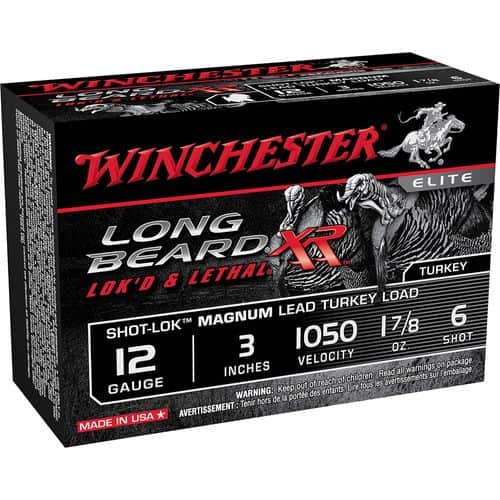 Winchester Ammo STLB123M6 Long Beard XR Shot-Lok Magnum 12 Gauge 3" 1 7/8 oz 6 Shot 10 Bx/ 10 Cs Winchester Ammo STLB123M6 Long Beard XR Shot-Lok Magnum 12 Gauge 3" 1 7/8 oz 6 Shot 10 Bx/ 10 Cs