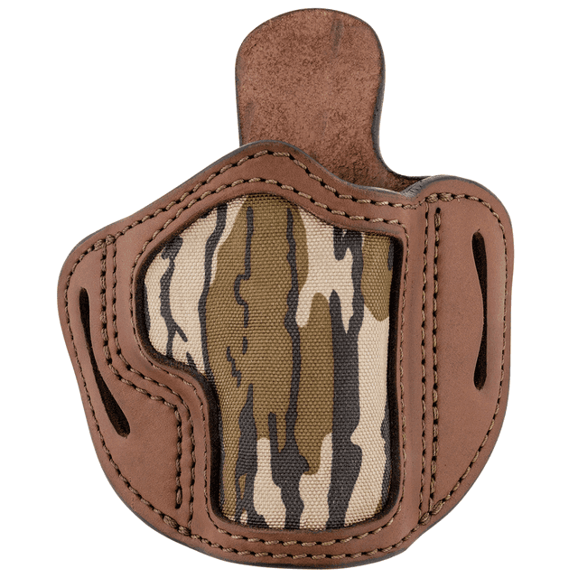 1791 Gunleather MOBH21BRWR BHC Mossy Oak/Brown Leather OWB S&W Shield Springfield XD Right Hand 1791 Gunleather MOBH21BRWR BHC Mossy Oak/Brown Leather OWB S&W Shield Springfield XD Right Hand