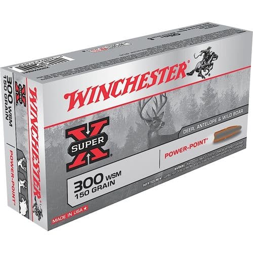 Winchester Ammo Super-X 300 WSM 150 gr Power-Point (PP) - X300WSM1 Winchester Ammo Super-X 300 WSM 150 gr Power-Point (PP) - X300WSM1