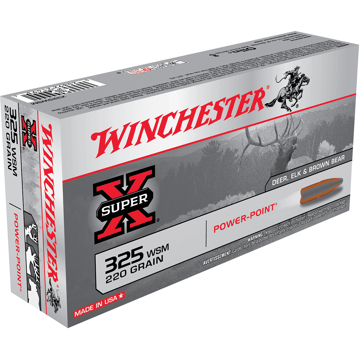 Winchester Ammo X325WSM Super X 325 WSM 220 gr Power Point 20 Per Box Winchester Ammo X325WSM Super X 325 WSM 220 gr Power Point 20 Per Box