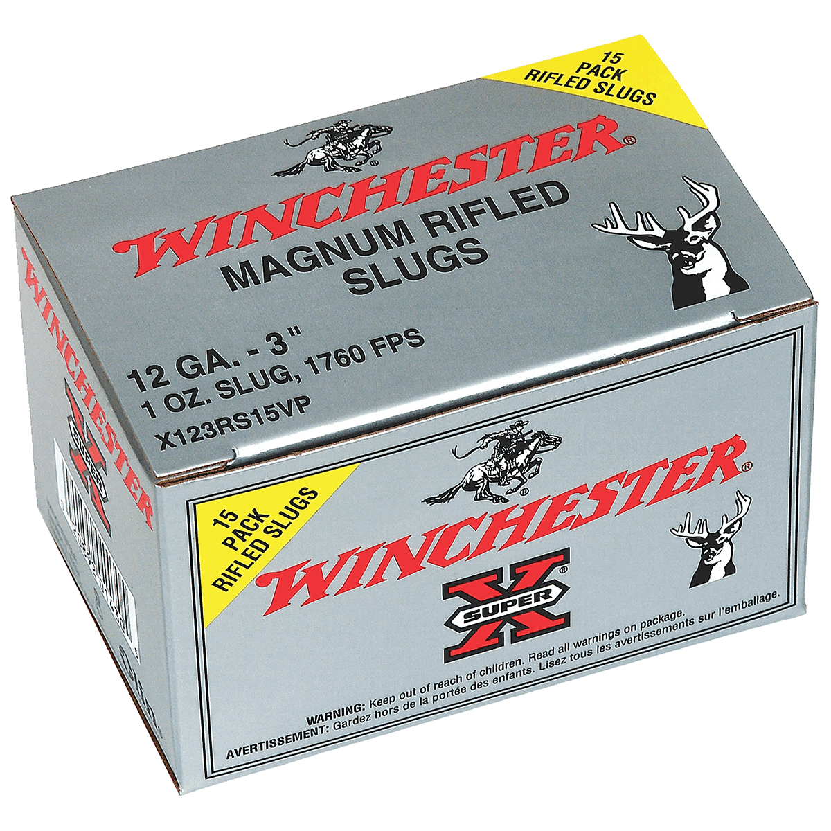 Winchester Ammo X123RS15VP Super X 12 Gauge 3" 1 oz Rifled Slug Hollow Point Shot 15 Bx (Value Pack) Winchester Ammo X123RS15VP Super X 12 Gauge 3" 1 oz Rifled Slug Hollow Point Shot 15 Bx (Value Pack)