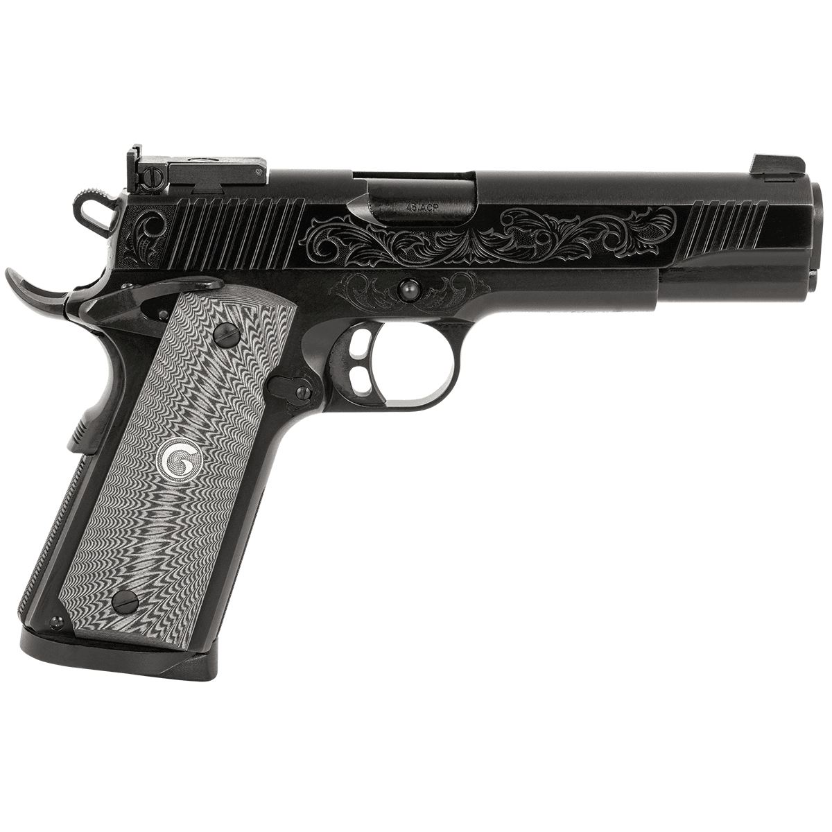 Girsan MC1911 Lux .45 ACP Pistol - Black Chrome Engraved Girsan MC1911 Lux .45 ACP Pistol - Black Chrome Engraved