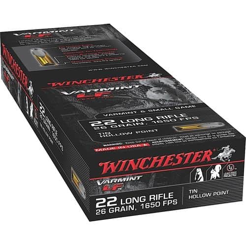 Winchester Ammo X22LRHLF Varmint LF 22 LR 26 gr Tin Hollow Point 50 Bx/ 40 Cs Winchester Ammo X22LRHLF Varmint LF 22 LR 26 gr Tin Hollow Point 50 Bx/ 40 Cs