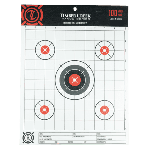 Timber Creek Marksman Rifle Sight-in Targets 100yd MOA Timber Creek Marksman Rifle Sight-in Targets 100yd MOA