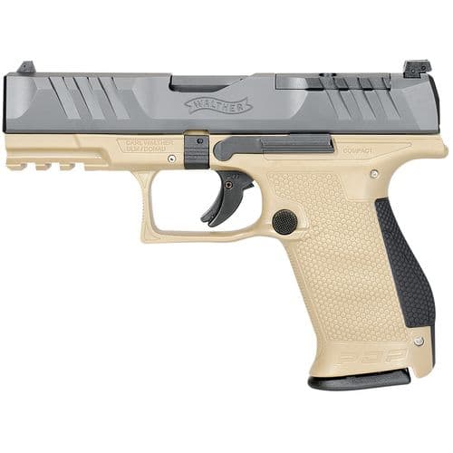 Walther PDP Compact Optic Ready 9mm Pistol 4" Barrel 15+1 Tan/Black Walther PDP Compact Optic Ready 9mm Pistol 4" Barrel 15+1 Tan/Black