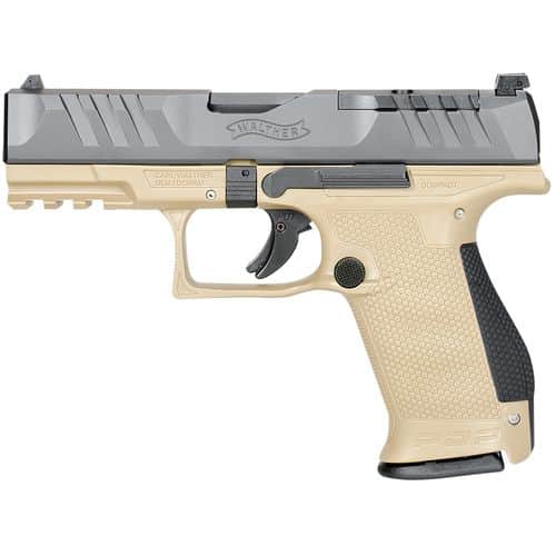 Walther PDP Compact Optic Ready 9mm Pistol 4" Barrel 15+1 Tan/Black Walther PDP Compact Optic Ready 9mm Pistol 4" Barrel 15+1 Tan/Black