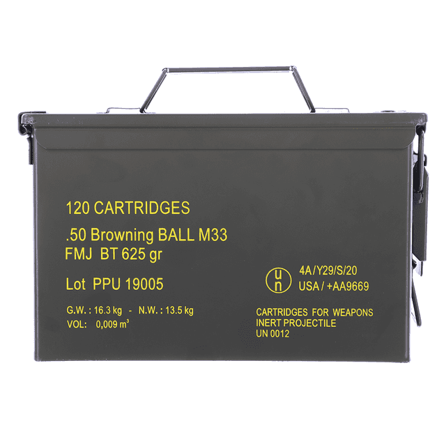 PPU .50 BMG 625 Grain FMJ Ammunition Rangemaster 120 Round Case PPU .50 BMG 625 Grain FMJ Ammunition Rangemaster 120 Round Case