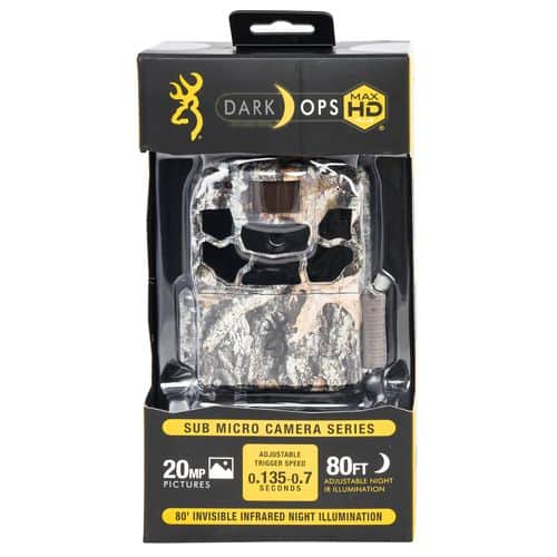 Browning Trail Cameras 6HDMXP Dark Ops Max HD Plus Camo 20MP Resolution SDXC Card Slot/Up to 512GB Memory Features .25"-20 Tripod Socket Browning Trail Cameras 6HDMXP Dark Ops Max HD Plus Camo 20MP Resolution SDXC Card Slot/Up to 512GB Memory Features .25"-20 Tripod Socket