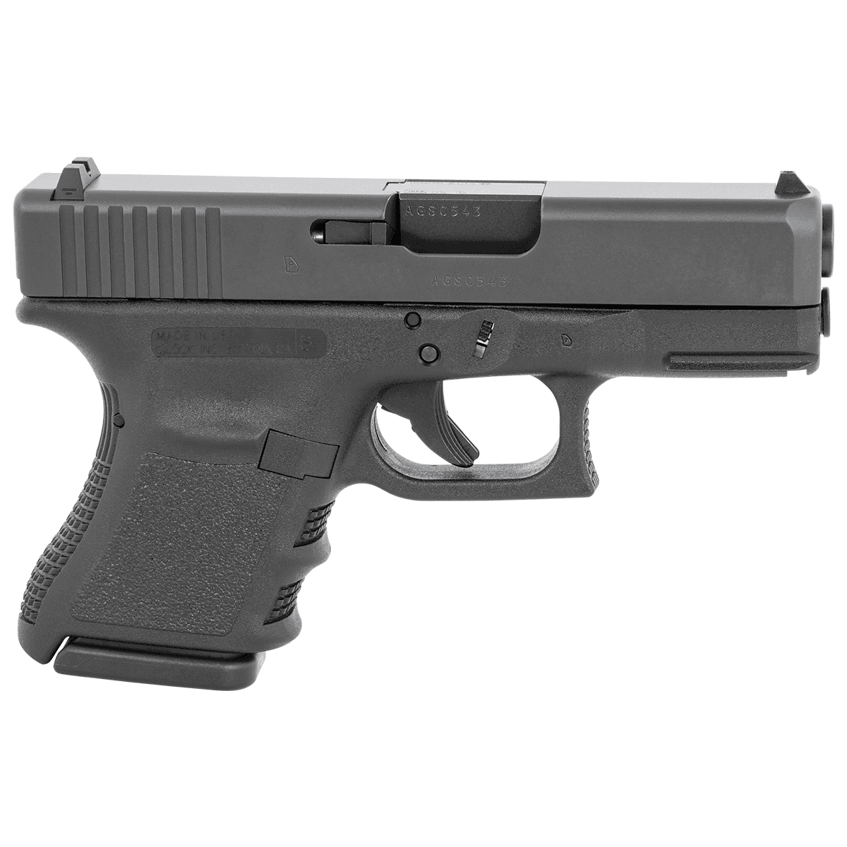 Glock UF2950201 G29 Short Frame (US Made) 10mm Auto 3.78" 10+1, Black, Finger Grooved Polymer Frame, Serrated Slide, Fixed Sights Glock UF2950201 G29 Short Frame (US Made) 10mm Auto 3.78" 10+1, Black, Finger Grooved Polymer Frame, Serrated Slide, Fixed Sights