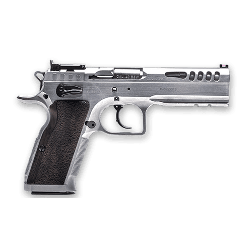 Tanfoglio IFG TFSTOCKM9 Defiant Stock Master 9mm Luger 17+1 4.75" Hard Chrome Steel/ Wood Grip Tanfoglio IFG TFSTOCKM9 Defiant Stock Master 9mm Luger 17+1 4.75" Hard Chrome Steel/ Wood Grip
