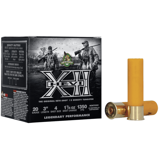 HEVI-Shot HEVI-XII 20 Gauge 4 Shot Size Ammunition (25 Rounds) HEVI-Shot HEVI-XII 20 Gauge 4 Shot Size Ammunition (25 Rounds)