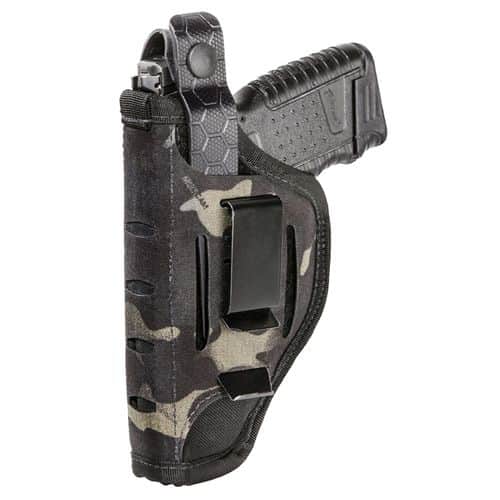 Sentry 35AH06MB Nylon IWB/OWB MultiCam Black Nylon Belt Clip Mount 3.50" - 4.50" Large Auto Ambidextrous Sentry 35AH06MB Nylon IWB/OWB MultiCam Black Nylon Belt Clip Mount 3.50" - 4.50" Large Auto Ambidextrous