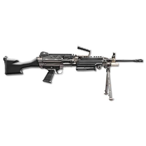 FN 46100169 M249S 5.56x45mm NATO 18.50" Barrel 30+1 Mag Or 200rd Belt Capacity, Black Fixed Hydraulic Buffer Stock, Non-Slip Buttplate, Optics Ready FN 46100169 M249S 5.56x45mm NATO 18.50" Barrel 30+1 Mag Or 200rd Belt Capacity, Black Fixed Hydraulic Buffer Stock, Non-Slip Buttplate, Optics Ready