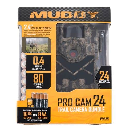 Muddy MUDMTC24VK Pro-Cam 24 Combo Bark Camo LCD Display 24 MP Resolution Invisible Flash SD Card Slot/Up to 32GB Memory Muddy MUDMTC24VK Pro-Cam 24 Combo Bark Camo LCD Display 24 MP Resolution Invisible Flash SD Card Slot/Up to 32GB Memory