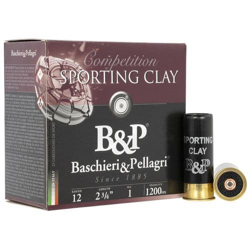 B&P 12B1SCL9 Sporting Clays 12 Gauge 2.75" 1 oz 1200 fps 9 Shot 25 Bx/10 Cs B&P 12B1SCL9 Sporting Clays 12 Gauge 2.75" 1 oz 1200 fps 9 Shot 25 Bx/10 Cs
