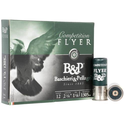 B&P 12B14P75 Flyer 12 Gauge 2.75" 1 1/4 oz 1305 fps 7.5 Shot 10 Bx/10 Cs B&P 12B14P75 Flyer 12 Gauge 2.75" 1 1/4 oz 1305 fps 7.5 Shot 10 Bx/10 Cs