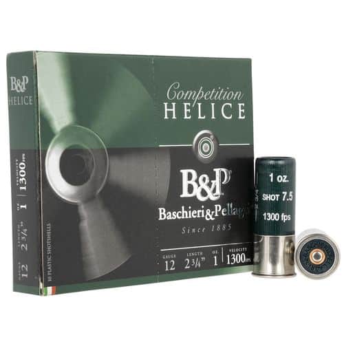 B&P 12B1FEL7 Competition Helice 12 Gauge 2.75" 1 oz 7.5 Shot 10 Per Box B&P 12B1FEL7 Competition Helice 12 Gauge 2.75" 1 oz 7.5 Shot 10 Per Box