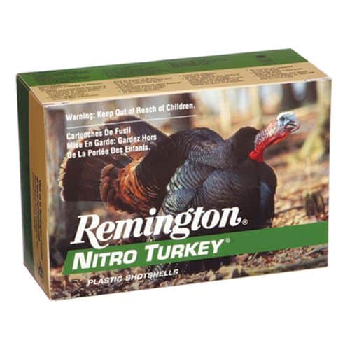 Remington Ammunition 26690 Nitro Turkey 12 Gauge 2.75" 1 1/2 oz 1260 fps 4 Shot 10 Bx/10 Cs Remington Ammunition 26690 Nitro Turkey 12 Gauge 2.75" 1 1/2 oz 1260 fps 4 Shot 10 Bx/10 Cs