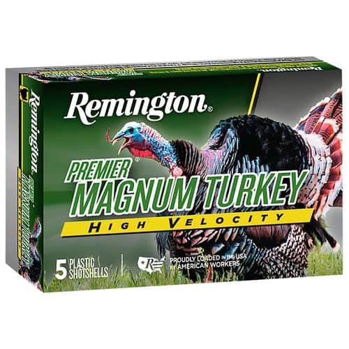 Remington Ammunition 20119 Premier Magnum Turkey High Velocity 20 Gauge 3" 1 1/8 oz 1300 fps 5 Shot 5 Bx/20 Cs Remington Ammunition 20119 Premier Magnum Turkey High Velocity 20 Gauge 3" 1 1/8 oz 1300 fps 5 Shot 5 Bx/20 Cs
