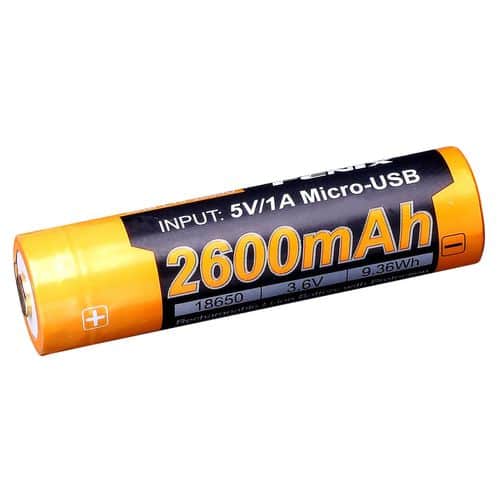 Fenix 182600 18650 Rechargeable 3.6V Lithium 2600 mAh Fenix 182600 18650 Rechargeable 3.6V Lithium 2600 mAh