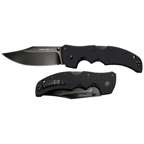 Cold Steel CS27BC Recon 1 4" Folding Clip Point Plain DLC Coated American S35VN Blade/Black G10 Handle Includes Pocket Clip Cold Steel CS27BC Recon 1 4" Folding Clip Point Plain DLC Coated American S35VN Blade/Black G10 Handle Includes Pocket Clip