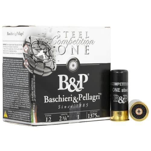 B&P 12B1GCP9 Competition One 12 Gauge 2.75" 1 oz 1375 fps 9 Shot 25 Bx/10 Cs B&P 12B1GCP9 Competition One 12 Gauge 2.75" 1 oz 1375 fps 9 Shot 25 Bx/10 Cs