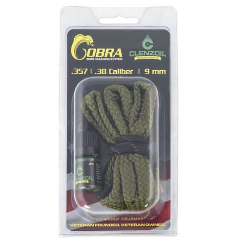 Clenzoil 2151 Cobra Bore Cleaning System 9mm/38 Cal/357 Cal Firearm Type Handgun Bronze Bristles Clenzoil 2151 Cobra Bore Cleaning System 9mm/38 Cal/357 Cal Firearm Type Handgun Bronze Bristles