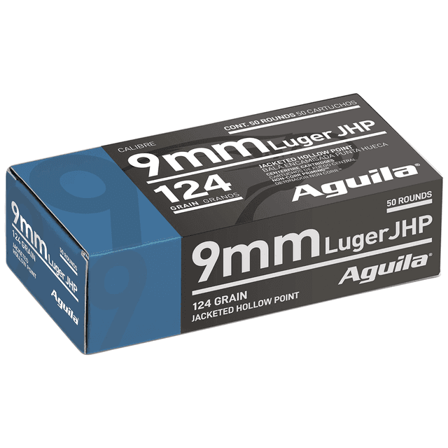 Aguila 1E092125 Personal Defense 9mm Luger 124 gr Jacketed Hollow Point (JHP) 50 Per Box Ammo Aguila 1E092125 Personal Defense 9mm Luger 124 gr Jacketed Hollow Point (JHP) 50 Per Box Ammo