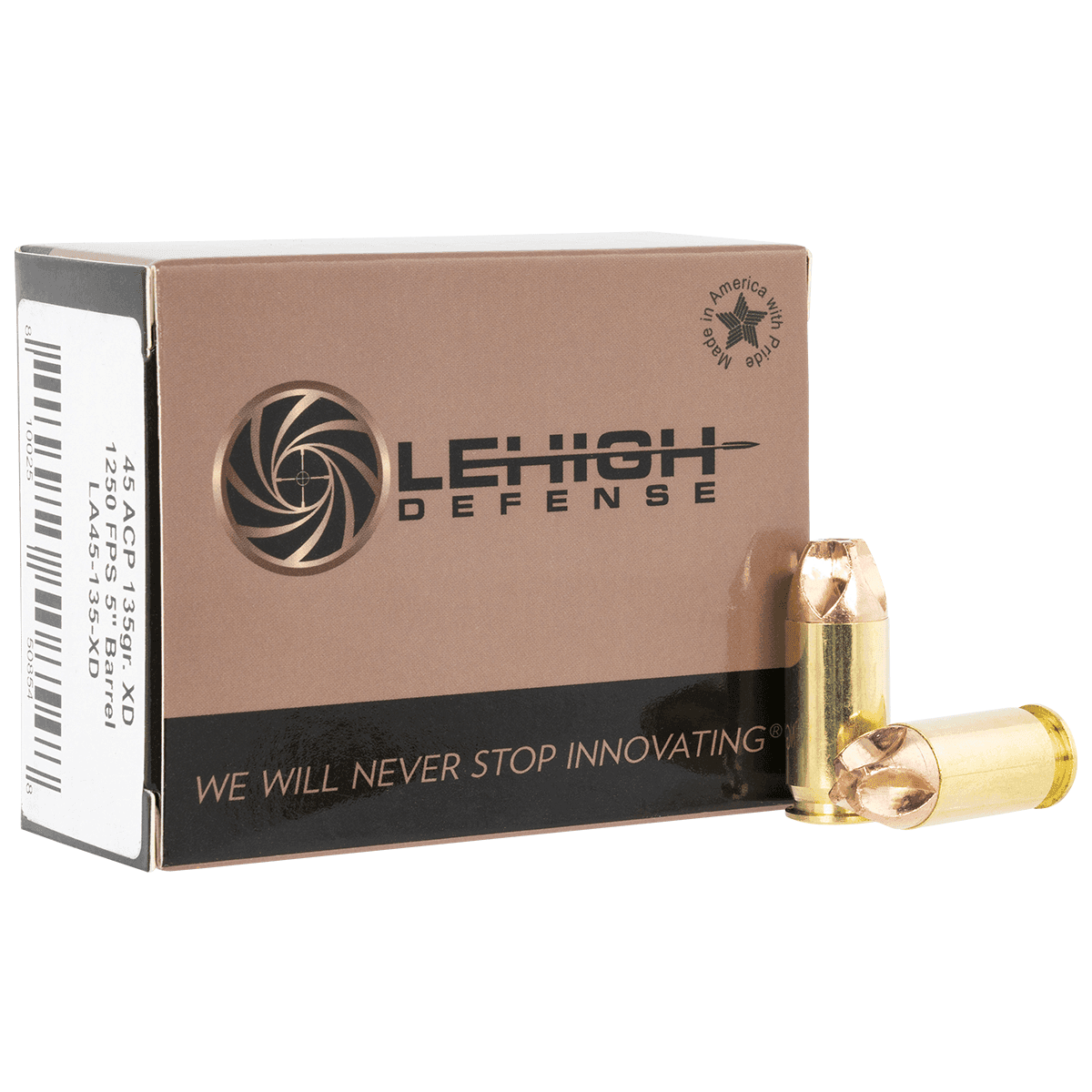 Lehigh Defense LA45135XD Xtreme Defense 45 ACP 135 gr Lehigh Defense XD FMT Handgun Ammo Lehigh Defense LA45135XD Xtreme Defense 45 ACP 135 gr Lehigh Defense XD FMT Handgun Ammo