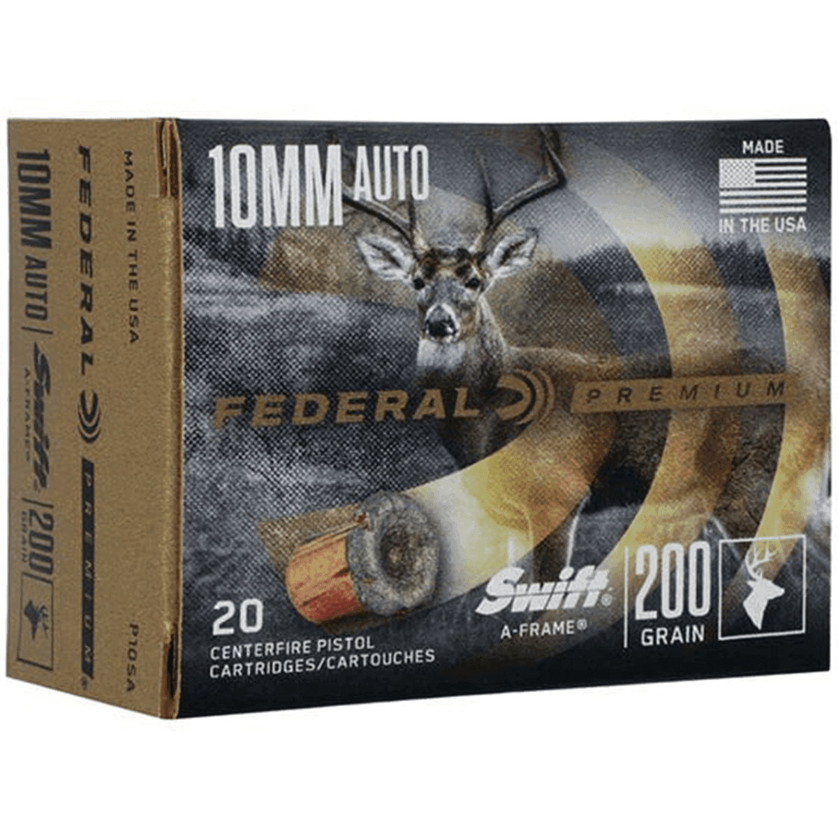 Federal Premium Hunting 10mm Auto 200 gr Swift A-Frame (SWFR) Handgun Ammo Federal Premium Hunting 10mm Auto 200 gr Swift A-Frame (SWFR) Handgun Ammo