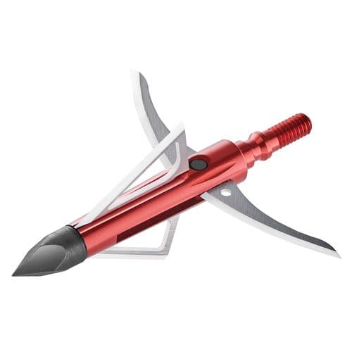 Bloodsport BLS10820 Gravedigger Extreme Broadhead Hybrid Mechanical Chisel Tip Stainless Steel Blades Red 100 gr 3 Pack Bloodsport BLS10820 Gravedigger Extreme Broadhead Hybrid Mechanical Chisel Tip Stainless Steel Blades Red 100 gr 3 Pack