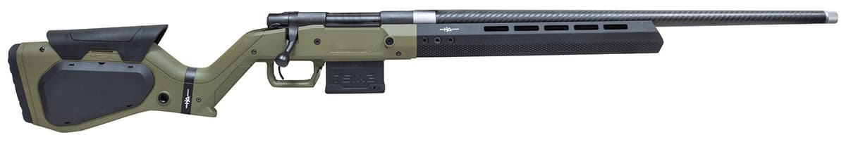 Howa HHERA65CCFODG M1500 Hera 6.5 Creedmoor 5+1 24" Carbon Fiber Threaded Barrel, Black Rec, OD Green & Black Hera H7 Chassis Stock Howa HHERA65CCFODG M1500 Hera 6.5 Creedmoor 5+1 24" Carbon Fiber Threaded Barrel, Black Rec, OD Green & Black Hera H7 Chassis Stock