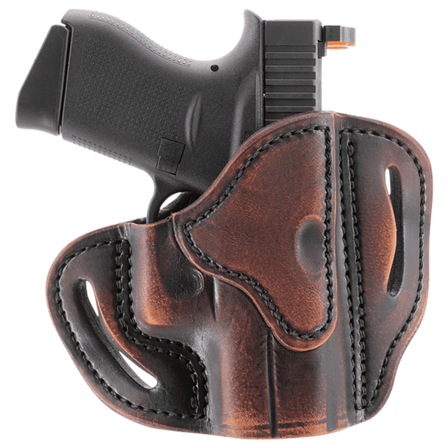 1791 Gunleather ORBHCVTGR BHC Optic Ready OWB Compact Vintage Leather Belt Slide Compatible w/Glock 43/Sig P365 Right Hand 1791 Gunleather ORBHCVTGR BHC Optic Ready OWB Compact Vintage Leather Belt Slide Compatible w/Glock 43/Sig P365 Right Hand