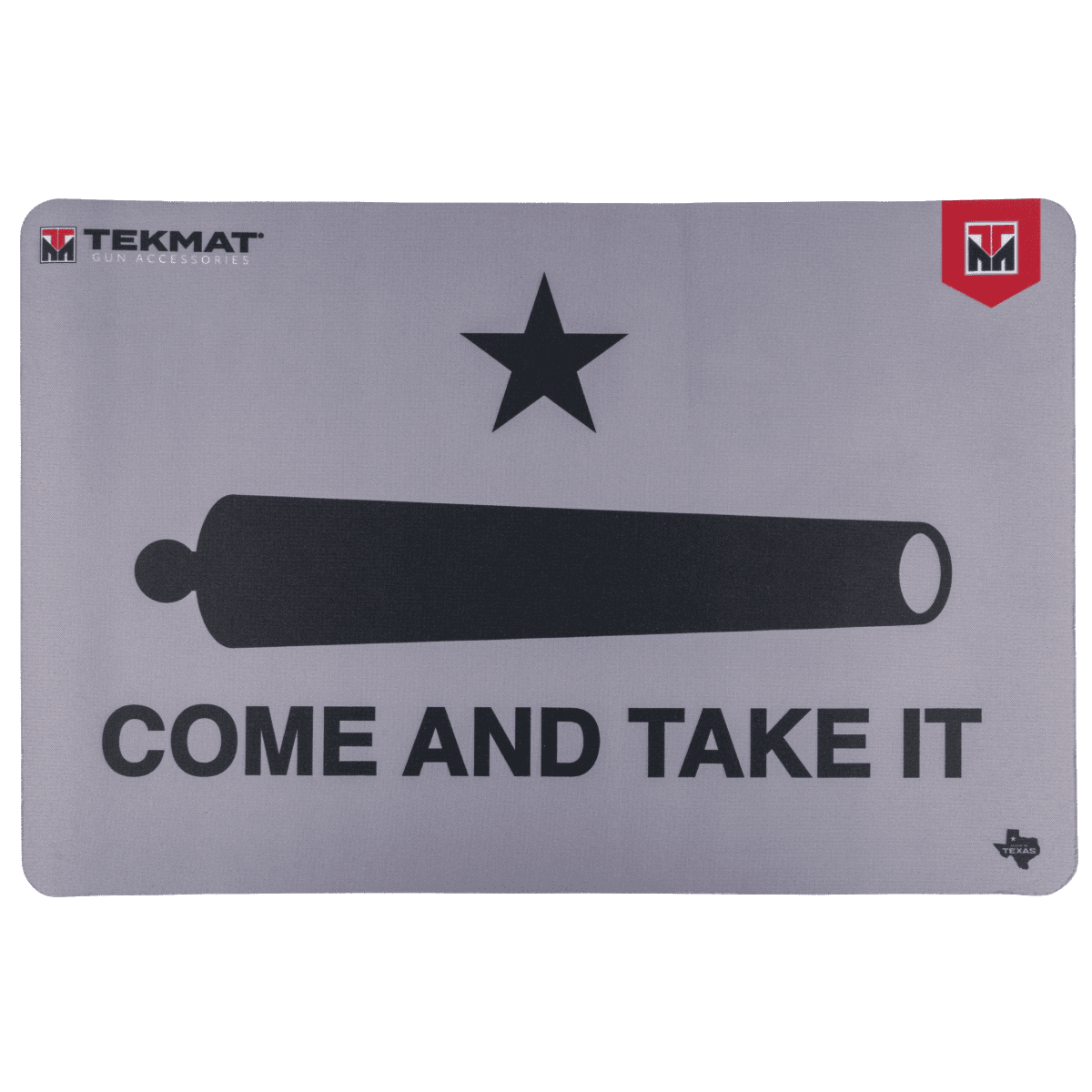 TekMat Come And Take It Original Mat Black/Gray Rubber 17" Long 11" x 17" "Come And Take It" / Cannon Illustration TekMat Come And Take It Original Mat Black/Gray Rubber 17" Long 11" x 17" "Come And Take It" / Cannon Illustration