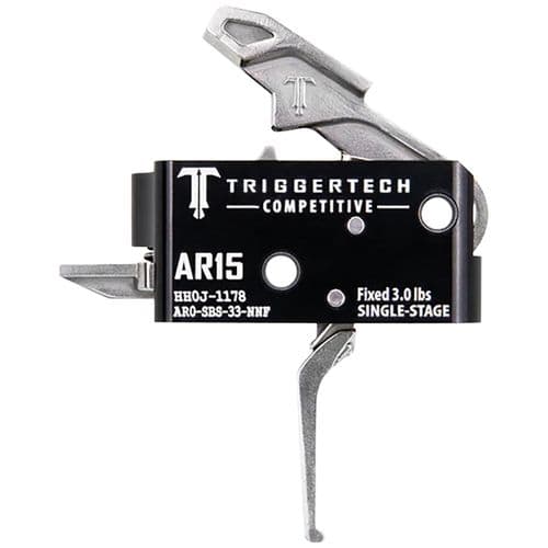 TriggerTech AR0SBS33NNF Competitive Stainless Flat Single-Stage 3 lbs Fixed for AR-15 TriggerTech AR0SBS33NNF Competitive Stainless Flat Single-Stage 3 lbs Fixed for AR-15